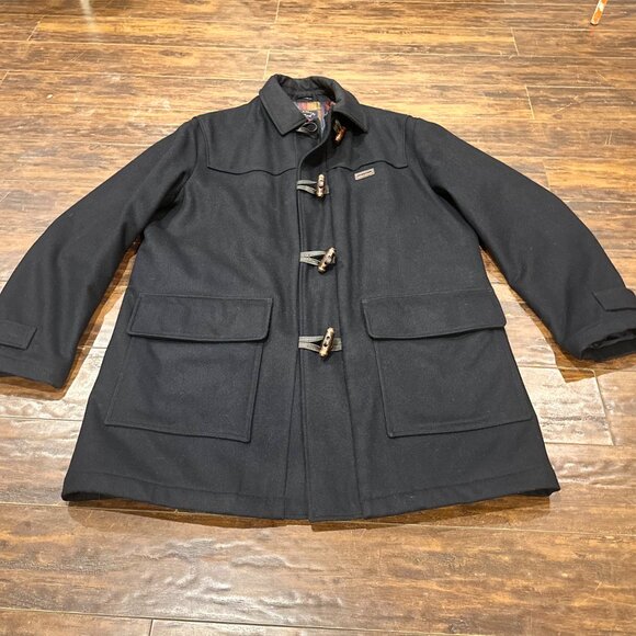 Vintage Paul & Shark Wool Duffle Coat – Black – Made in Italy - Picture 12 of 13